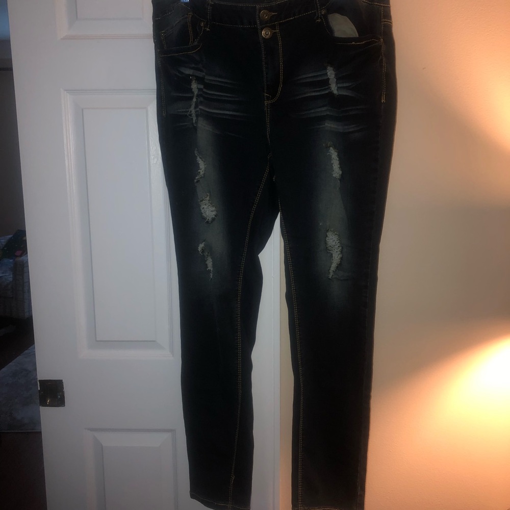 Ashley Stewart Distress Jeans Size 16
